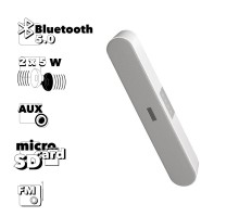 Bluetooth колонка WK D11 BT 5.0, 2x5W, AUX, MicroSD, FM (белая)