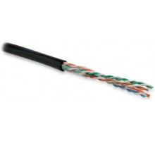 Кабель витая пара U/UTP кат.5e 4х2х24AWG solid PE OUTDOOR UUTP4-C5E-S24-OUT-PE-BK-500 черн. 500м (м) Hyperline 49118