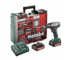 Винтоверт аккумуляторный BS 14.4 2х2.0Ач LiIon с набором оснастки Metabo 602206880