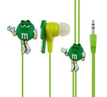 Наушники Earphones Желтый M&M&apos;s зеленые