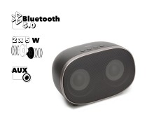 Bluetooth колонка WK ST600 BT 5.0, 2x5W, AUX, LED светомузыка (черная)