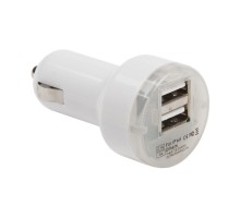 Автомобильная зарядка с двумя USB выходами + USB кабель для Apple коробка