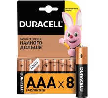 Элемент питания алкалиновый AAA/LR03-8BL Basic (блист.8шт) Duracell C0033441