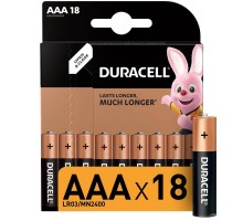 Элемент питания алкалиновый AAA/LR03-18BL Basic (блист.18шт) Duracell Б0014449