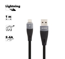 USB кабель WK Elephant WDC-079i Lightning 8-pin 2.4A 1м TPE (черный)