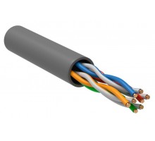 Кабель витая пара U/UTP кат.5e 4х2х24AWG solid LSZH сер. 305м (м) ITK LC1-C5E04-121