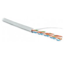 Кабель витая пара U/UTP кат.5e 4х2х24AWG solid LSZH нг(А)-HF UUTP4-C5E-S24-IN-LSZH-GY-305 сер. 305м (м) Hyperline 42045