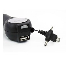 Автомобильная зарядка LP 4 в 1 USB, microUSB, для Nokia 2.0, Nokia 3.5 + провод рулетка