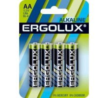 Элемент питания алкалиновый AA/LR6 1.5В Alkaline BL-4 (блист.4шт) Ergolux 11748