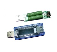 USB-тестер Keweisi KWS-V20 + Нагрузочный резистор (1-2A) с USB-разъемами