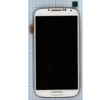 Дисплей (экран) в сборе с тачскрином для Samsung Galaxy S4 GT-I9500 белый с рамкой (Premium LCD)