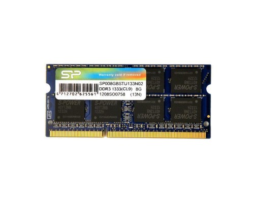 Модуль памяти Silicon Power SP008GBSTU133N02, DDR3 - 8GB, 1333