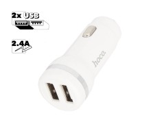 Автомобильная зарядка HOCO Z27 Staunch 2xUSB 2.4А (белая)