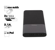 Универсальный внешний аккумулятор PRODA PPP-28 Biaphone 10000mAh 2xUSB 2.1А Li-Pol (серый)