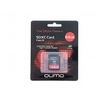 Карта памяти SDXC 64GB Qumo Class 10 + адаптер SD