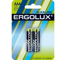 Элемент питания алкалиновый AAA/LR03 1.5В Alkaline BL-2 (блист.2шт) Ergolux 11743