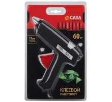 Термопистолет клеевой SGG60-01 60Вт под стержень 11мм (в комл. 11ммх7cм 2шт) (12/288) СИЛА Б0046684