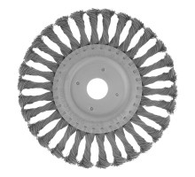 Щетка для УШМ 175 мм, посадка 22.2 мм, плоская, крученая проволока 0.5 мм Matrix