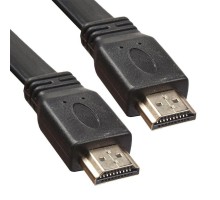 Кабель HDMI 1.4v HDTV плоский широкий 3 метра, черный