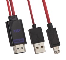 HDTV кабель MHL 4KHDTV adapter 3242 1,8 метра Micro USB 11 pin (коробка)